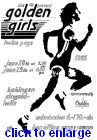 Das Plakat von Golden Girls zeigt eine L�uferin von der Seite im Scherenschnittstil.
